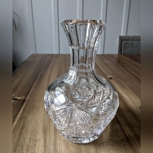 Cut glass crystal carafe